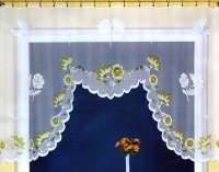 Гардина "Hanka Красные цветы", высота: 180 см артикул 8151a.